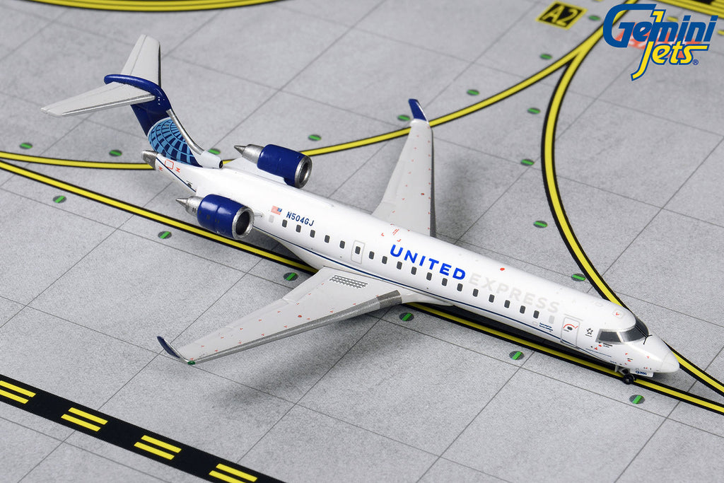 United Express Bombardier CRJ550 N504GJ GeminiJets GJUAL1900 Scale 1:400