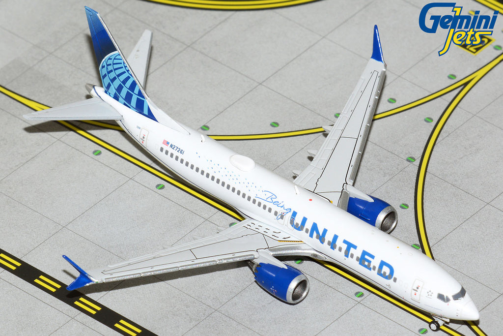 United Boeing 737 MAX 8 N27261 United Together GeminiJets GJUAL2074 Scale 1:400