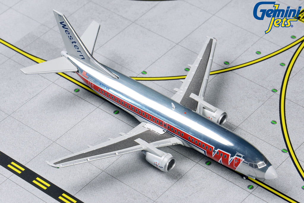 Western Boeing 737-300 N306WA Polished GeminiJets GJWAL1202 Scale 1:400