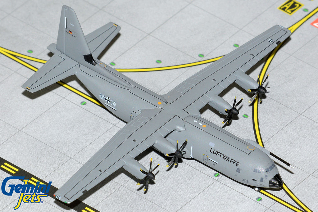 Luftwaffe Lockheed C-130J 55+01 GeminiJets GMLFT119 Scale 1:400