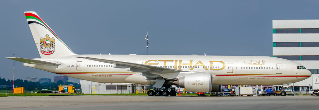 Etihad Airways Boeing 777-200LR A6-LRB With Aviationtag JC Wings JC4ETD0106 XX40106 Scale 1:400