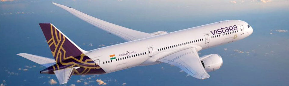 Vistara Boeing 787-9 Flaps Down JC Wings JC4VTI251A XX4251A Scale 1:400