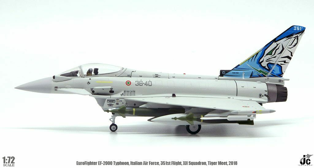 Italian Air Force Eurofighter EF-2000 Typhoon S 36-40 (351st Flight, XII Squadron, Tiger Meet, 2018) JC Wings JCW-72-2000-005 Scale 1:72