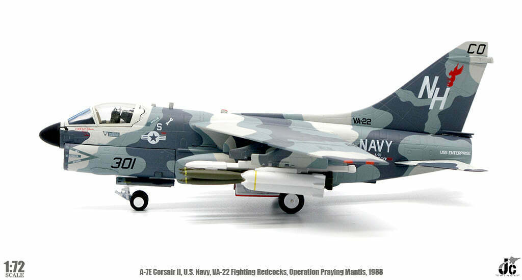 USN A-7 Corsair II NH301 (VA-22 Fighting Redcocks, Operation Praying Mantis, 1988) JC Wings JCW-72-A7-003 Scale 1:72
