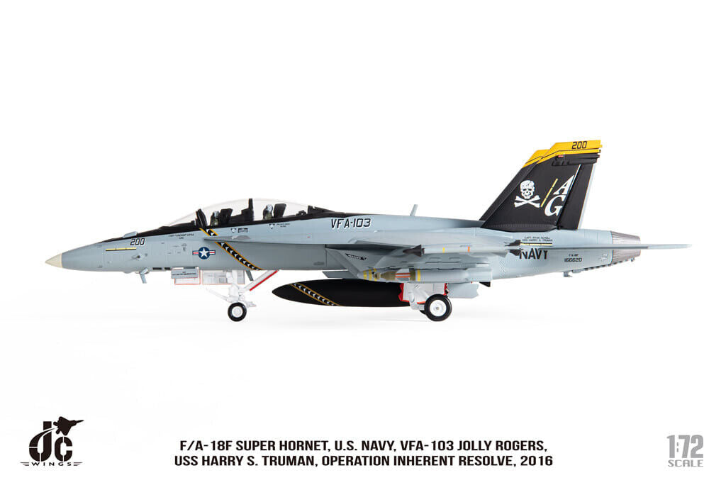 USN F/A-18F Super Hornet AG200 (VFA-103 Jolly Rogers, Operation Inherent Resolve, 2016) JC Wings JCW-72-F18-013 Scale 1:72