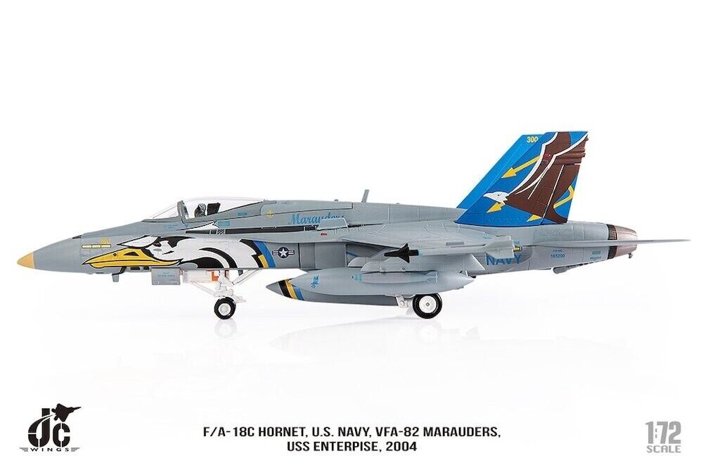 USN F/A-18C Hornet AB300 (VFA-82 Marauders, USS Enterprise, 2004) JC Wings JCW-72-F18-014 Scale 1:72
