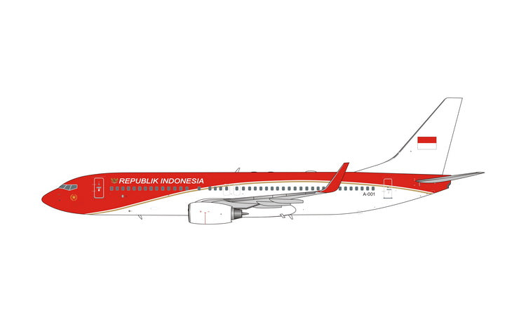 Indonesian Air Force Boeing 737-800 BBJ A-001 Phoenix PH4GOV2259 11741 Scale 1:400