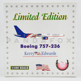 Trans Meridian Airlines Boeing 757-200 N958PG Kerry Edwards Phoenix 10016 Scale 1:400
