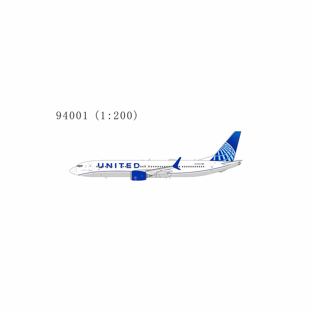 United Boeing 737 MAX 9 N37555 NG Model 94001 Scale 1:200