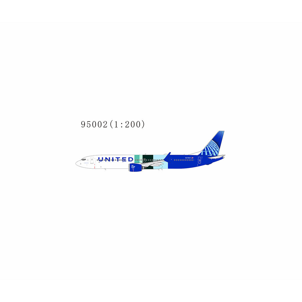 United Boeing 737 MAX 10 N27602 Eco Demonstrator Explorer (without sticker) NG Model 95002 Scale 1:200