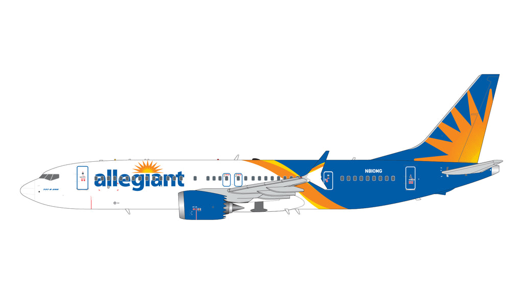 Allegiant Boeing 737 MAX 200 N810MG GeminiJets G2AAY1328 Scale 1:200