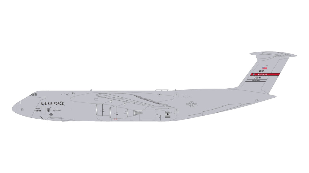 USAF Lockheed C-5M 87-0037 Westover ARB GeminiJets G2AFO1136 Scale 1:200