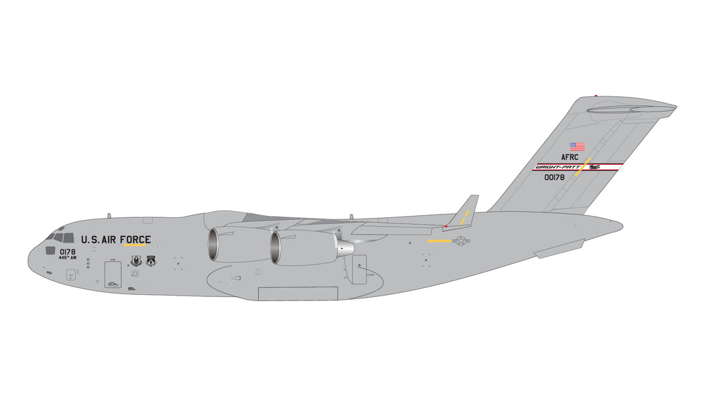 USAF Boeing C-17 00-0178 Wright-Patterson AFB GeminiJets G2AFO1302 Scale 1:200