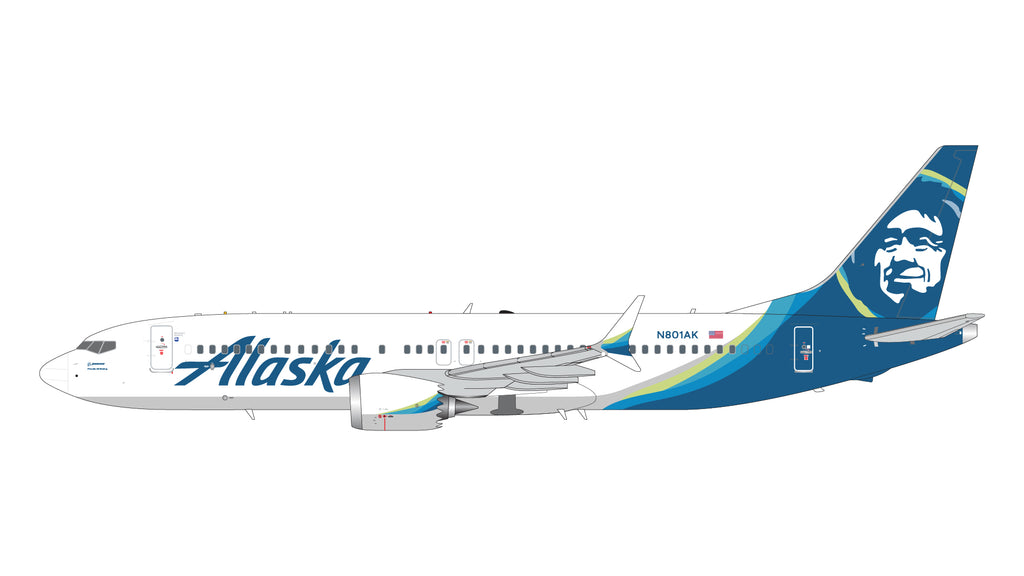 Alaska Airlines Boeing 737 MAX 8 N801AK GeminiJets G2ASA1317 Scale 1:200