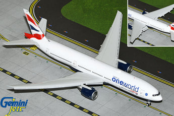 British Airways Boeing 777-200ER Flaps Down G-YMMR One World GeminiJets G2BAW1226F Scale 1:200