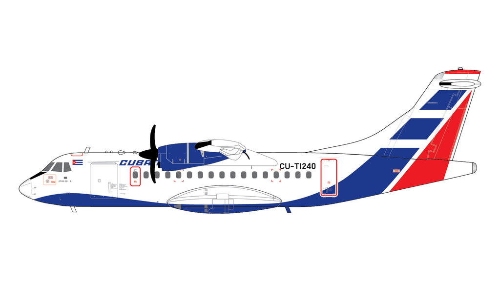 Cubana ATR 42-500 CU-TI240 GeminiJets G2CUB1251 Scale 1:200