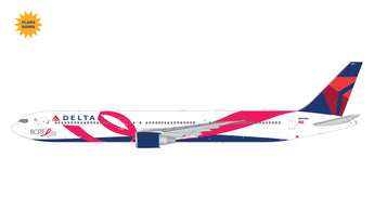 Delta Boeing 767-400ER Flaps Down N845MH Breast Cancer Research Foundation 2015 GeminiJets G2DAL1446F Scale 1:200