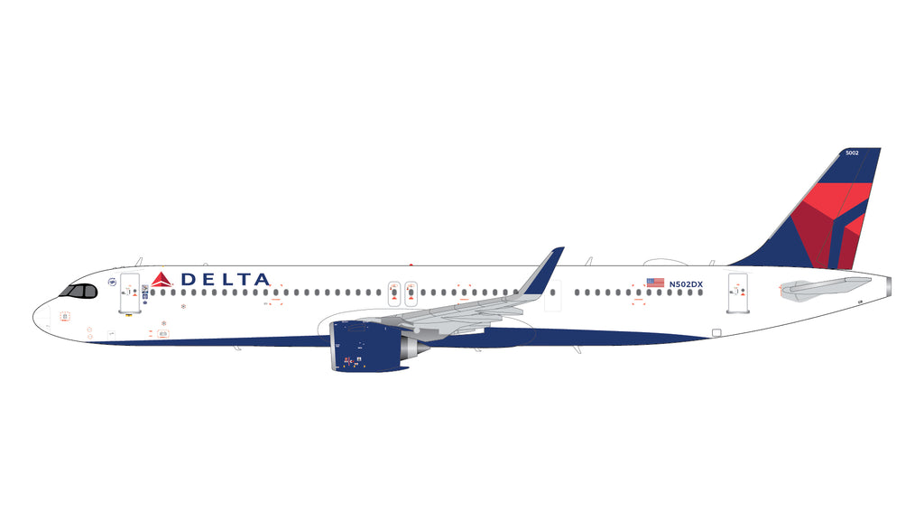 Delta Airbus A321neo N502DX GeminiJets G2DAL1495 Scale 1:200