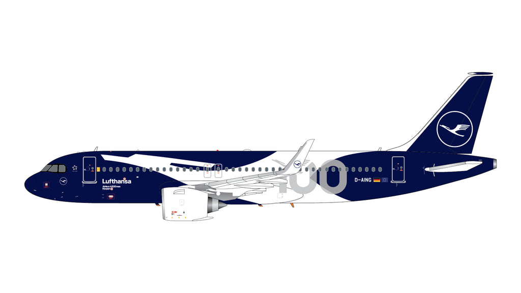Lufthansa Airbus A320neo D-AING 100th Anniversary GeminiJets G2DLH1515 Scale 1:200