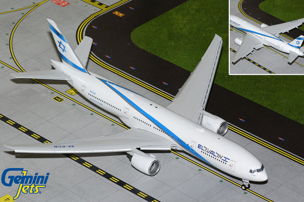 El Al Boeing 777-200ER Flaps Down 4X-ECB GeminiJets G2ELY1361F Scale 1:200