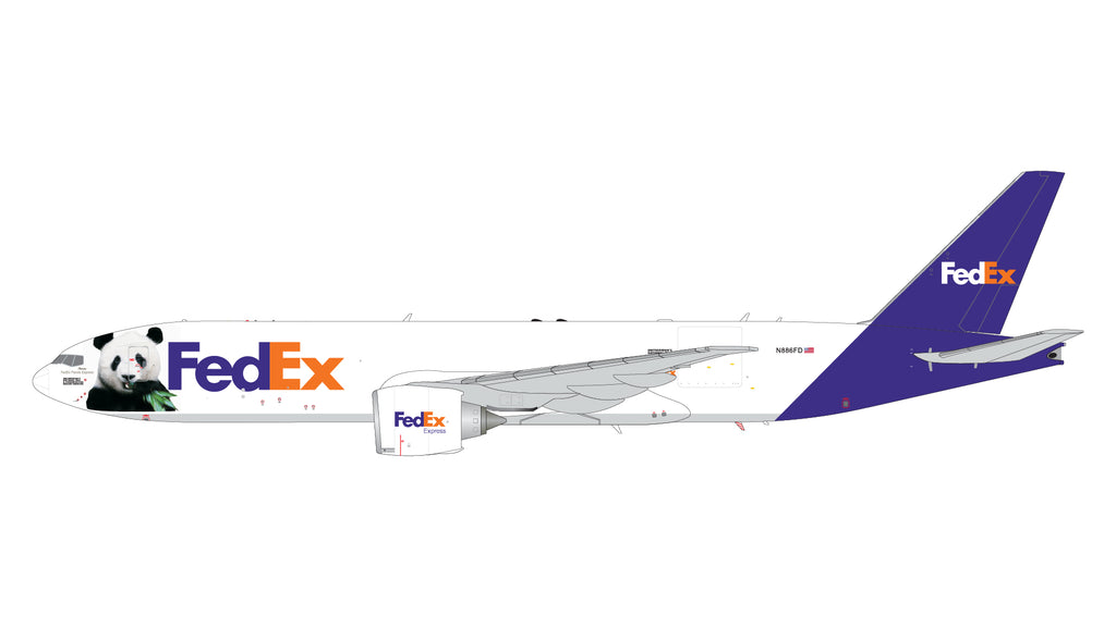 FedEx Boeing 777F N886FD Panda Express GeminiJets G2FDX1299 Scale 1:200