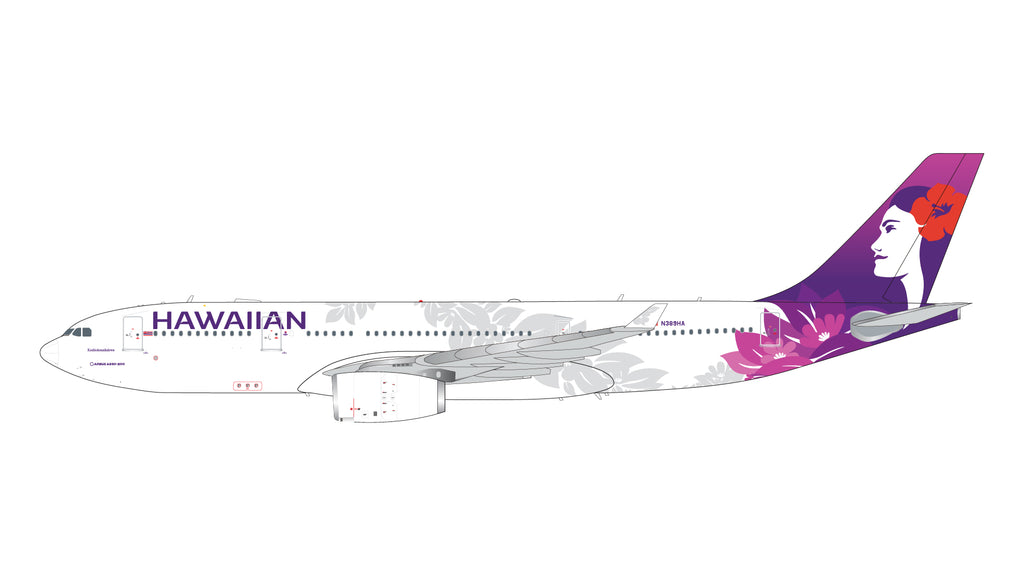 Hawaiian Airlines Airbus A330-200 N389HA GeminiJets G2HAL1357 Scale 1:200