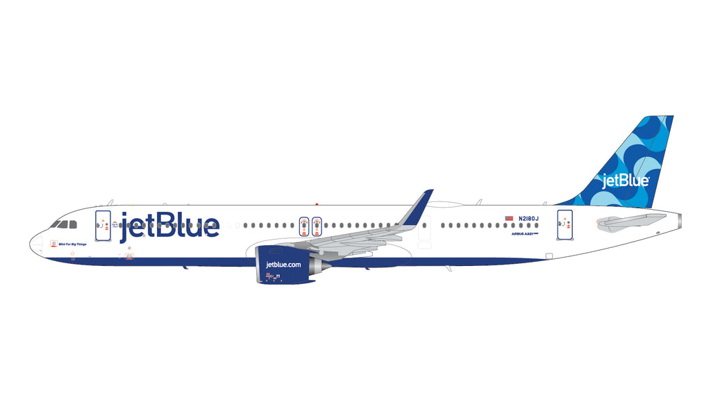 JetBlue Airbus A321neo N2180J GeminiJets G2JBU1336 Scale 1:200