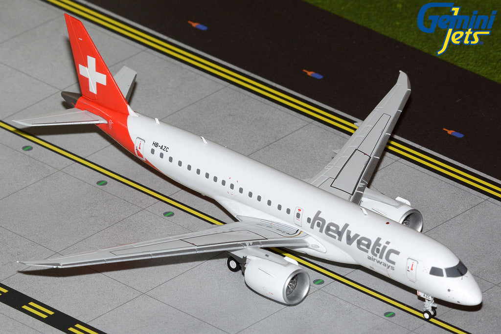 Helvetic Airways Embraer E190-E2 HB-AZC GeminiJets G2OAW1388 Scale 1:200