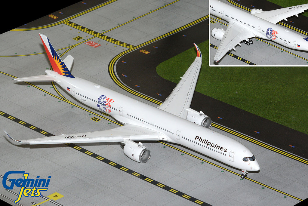 Philippine Airlines Airbus A350-1000 Flaps Down RP-C3510 85 Years GeminiJets G2PAL1498F Scale 1:200