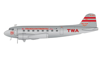 TWA DC-3 NC1943 GeminiJets G2TWA314 Scale 1:200