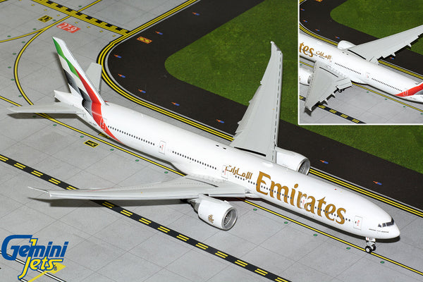 Emirates Boeing 777-300ER Flaps Down A6-ENV New Livery GeminiJets G2UAE1250F Scale 1:200