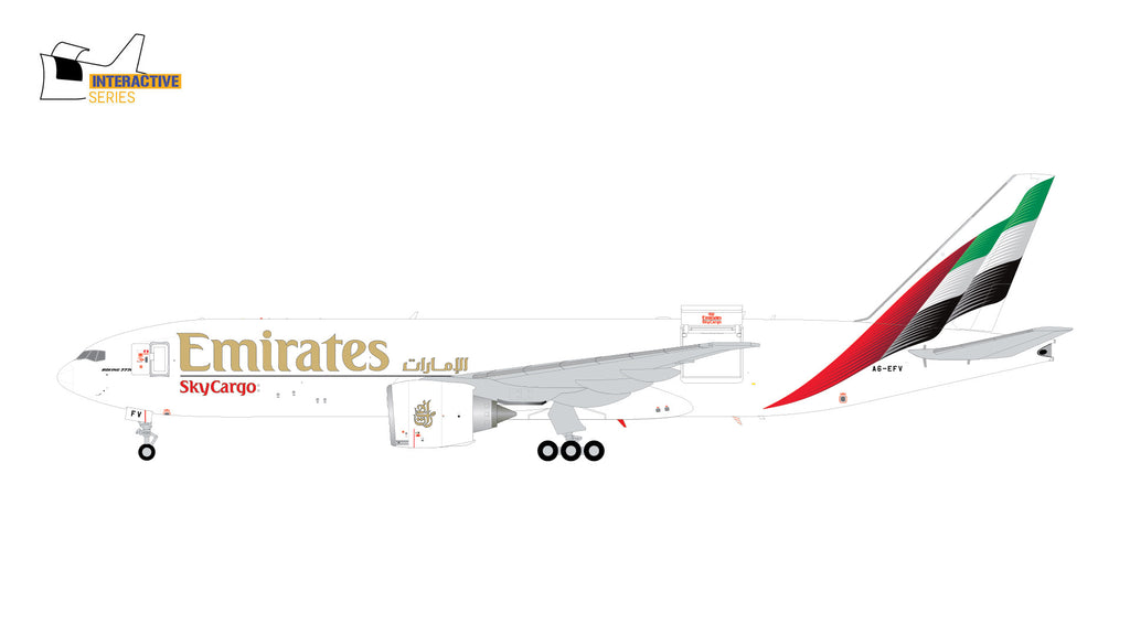 Emirates Sky Cargo Boeing 777F Interactive A6-EFV GeminiJets G2UAE1476 Scale 1:200