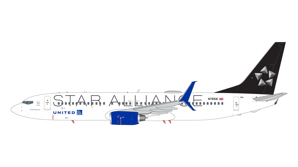 United Boeing 737-800 N76516 Star Alliance GeminiJets G2UAL1378 Scale 1:200