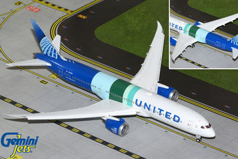 United Boeing 787-9 Flaps Down N24988 The Future Is SAF GeminiJets G2UAL1395F Scale 1:200
