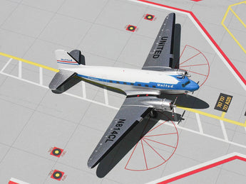 United DC-3 N814CL GeminiJets G2UAL284 Scale 1:200