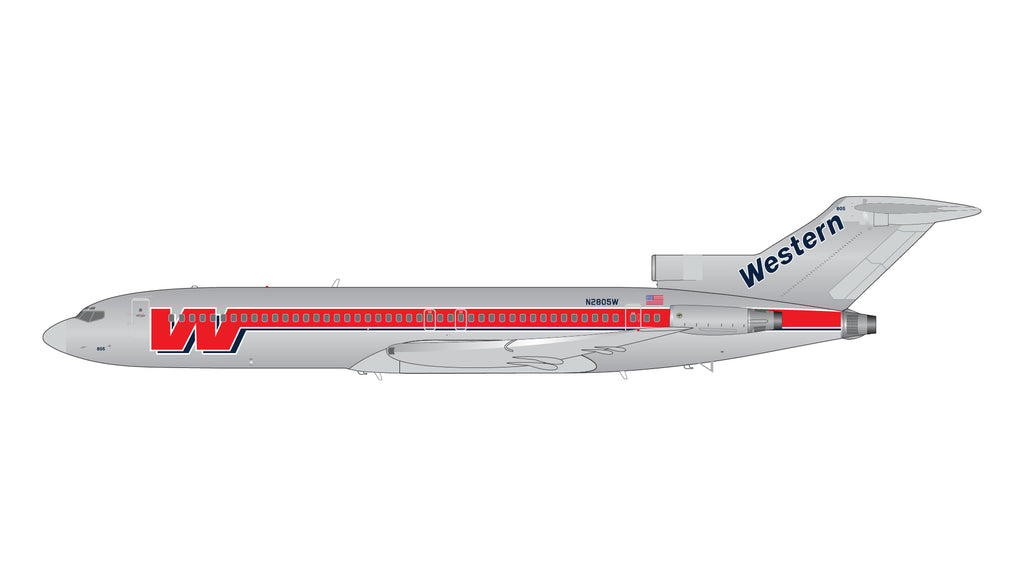 Western Boeing 727-200 N2805W GeminiJets G2WAL494 Scale 1:200