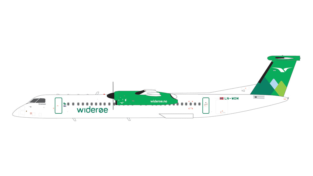 Wideroe Bombardier Dash 8 Q400 LN-WDM GeminiJets G2WIF1316 Scale 1:200