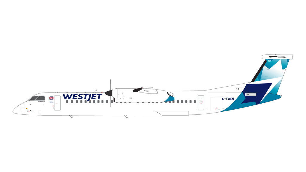 WestJet Bombardier Dash 8 Q400 C-FOEN GeminiJets G2WJA1315 Scale 1:200