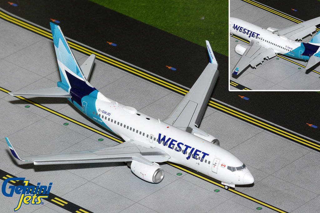 WestJet Boeing 737-700 Flaps Down C-GWJO GeminiJets G2WJA1431F Scale 1:200