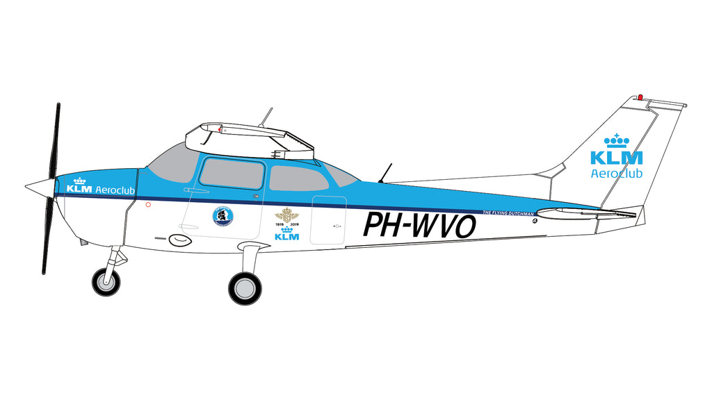 KLM Aeroclub Cessna 172 PH-WVO GeminiJets GGCES019 Scale 1:72