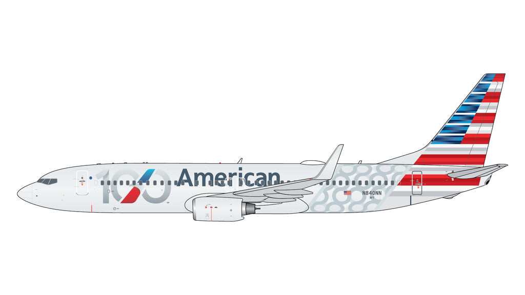 American Airlines Boeing 737-800 N840NN 100 Years GeminiJets GJAAL2417 Scale 1:400