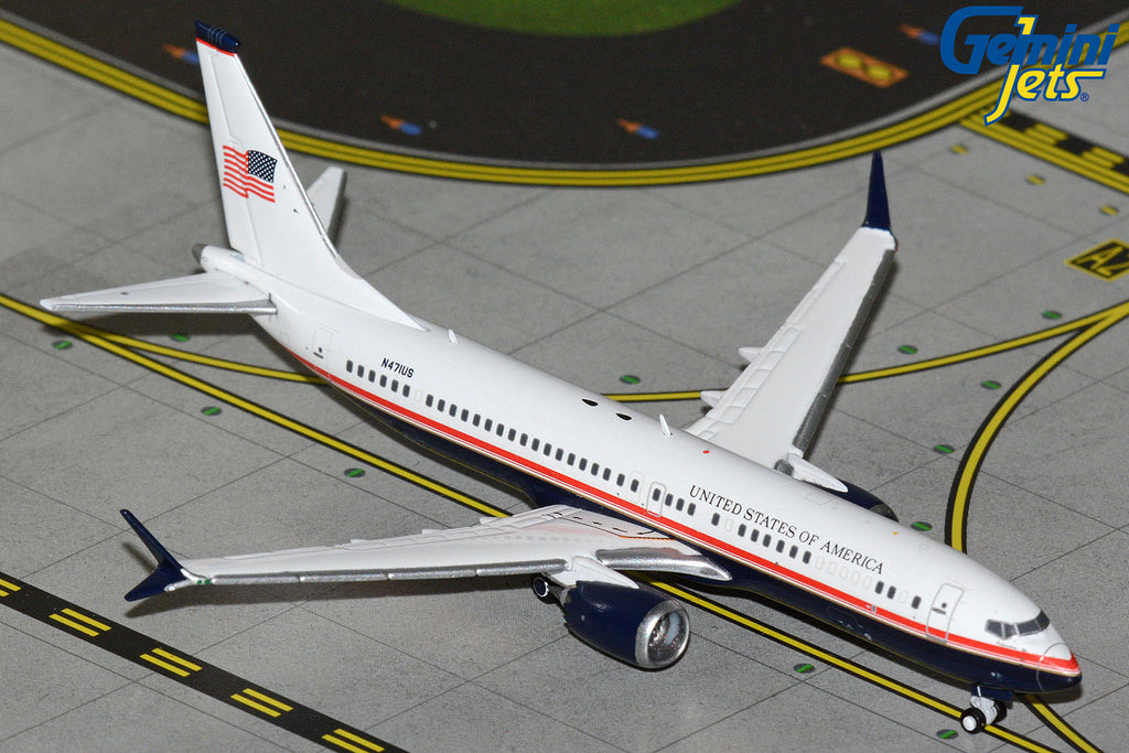 USAF Boeing 737 MAX 8 BBJ N471US GeminiJets GJAFO2420 Scale 1:400