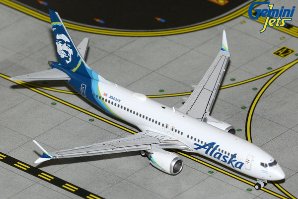 Alaska Airlines Boeing 737 MAX 8 N803AK GeminiJets GJASA2392 Scale 1:400