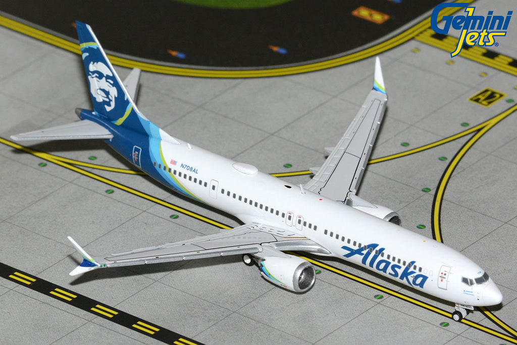 Alaska Airlines Boeing 737 MAX 9 N708AL GeminiJets GJASA2393 Scale 1:400