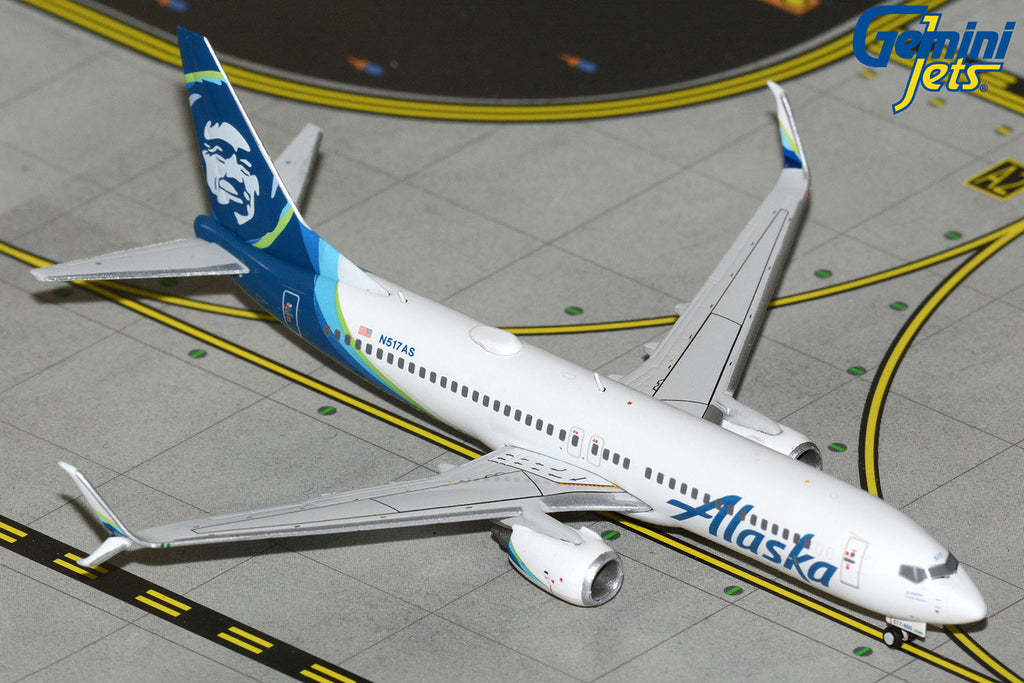 Alaska Airlines Boeing 737-800 N517AS GeminiJets GJASA2418 Scale 1:400