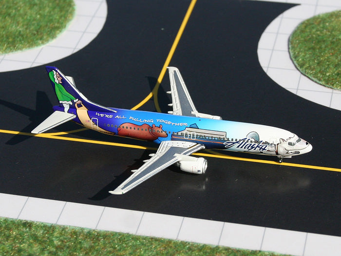 Alaska Airlines Boeing 737-400 N705AS Spirit Of Alaska Statehood GeminiJets GJASA944 Scale 1:400