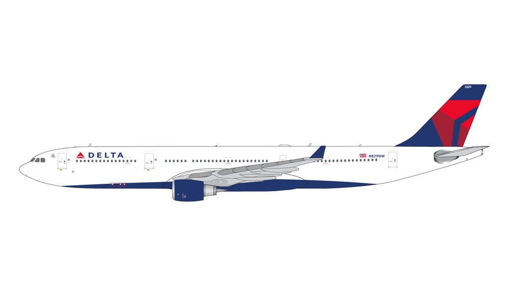 Delta Airbus A330-300 N829NW GeminiJets GJDAL2106 Scale 1:400