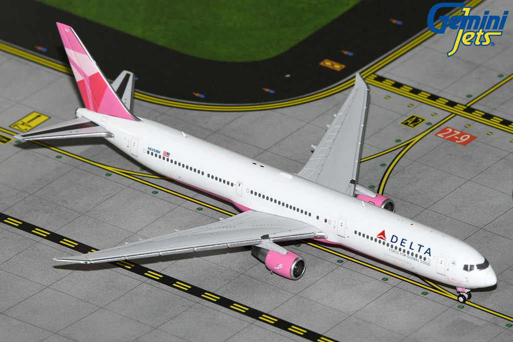 Delta Boeing 767-400ER N845MH Breast Cancer Research Foundation 2010 GeminiJets GJDAL2157 Scale 1:400