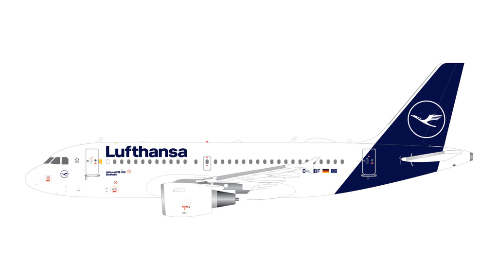 Lufthansa Airbus A319 D-AIBF GeminiJets GJDLH2022 Scale 1:400