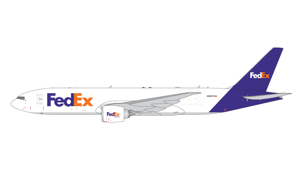 FedEx Boeing 777F N895FD GeminiJets GJFDX2304 Scale 1:400